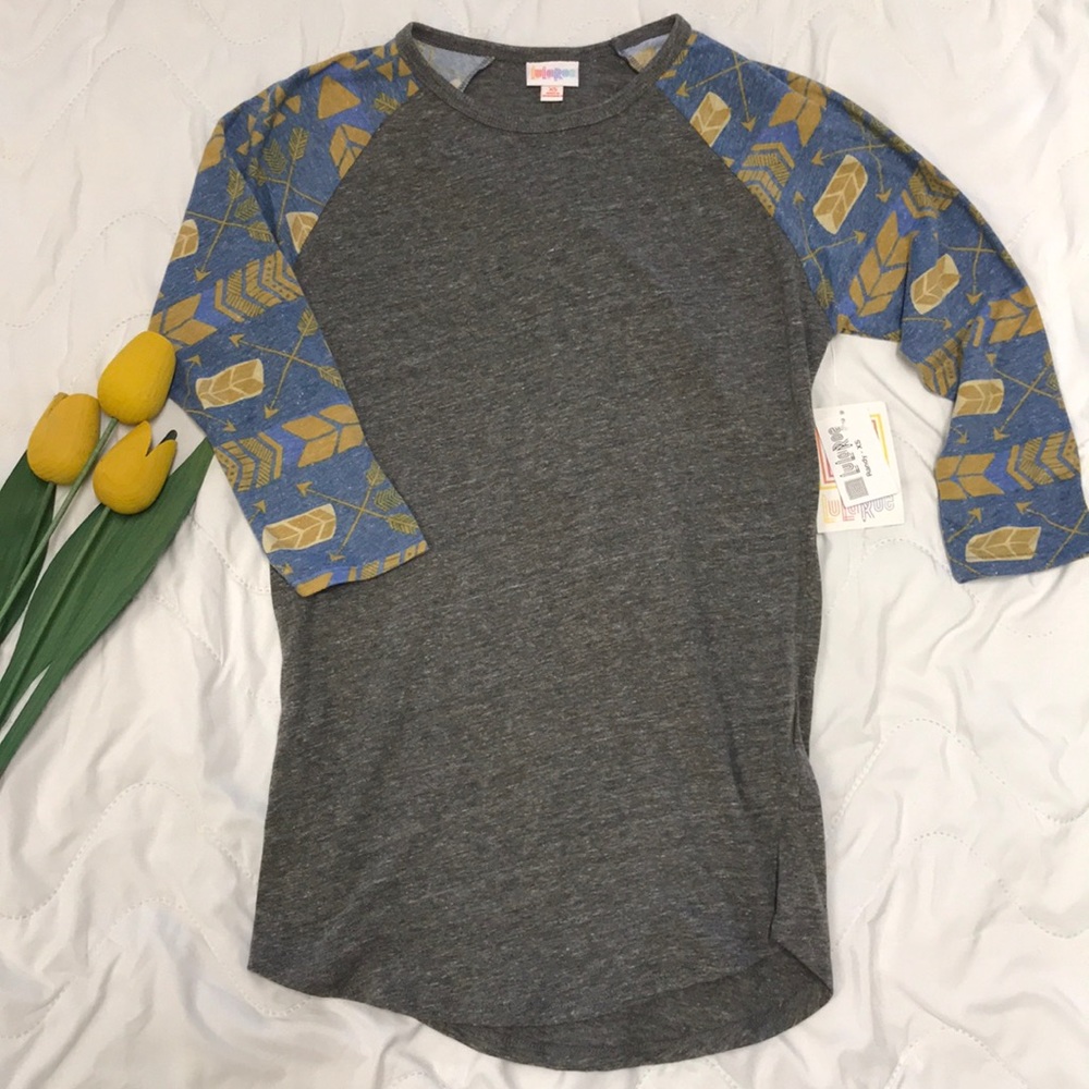 NWT LuLaRoe XS Randy yellow/gold arrows